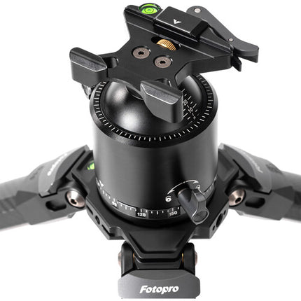 Fotopro O-10 Trípode de Fibra de Carbono con Cabezal MH-13Q 170 kg 170 cm