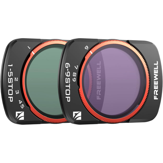 Freewell Variable ND Juego de 2 Filtros 1-5 y 6-9 Paradas para DJI Osmo Pocket 3