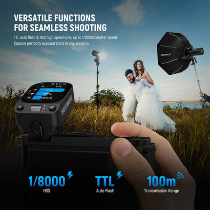 Neewer QZ-S Disparador Flash Wireless TTL para Sony con Pantalla Táctil y Batería Recargable