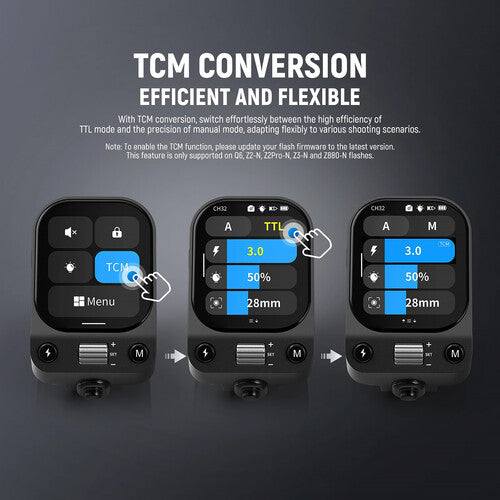 Neewer QZ-N Controlador de Flash Inalámbrico TTL para Nikon con Pantalla Táctil OLED batería recargable y estuche de almacenamiento