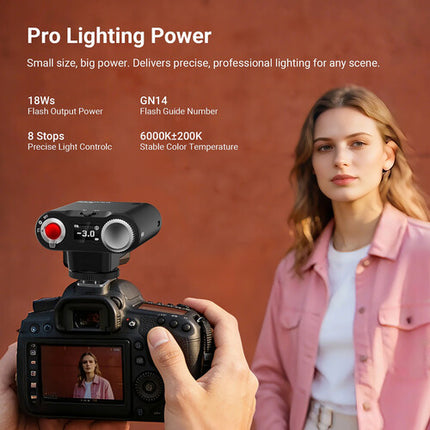 Neewer Z160U-N Mini Flash para cámara Nikon 18Ws batería 1100mAh USB-C