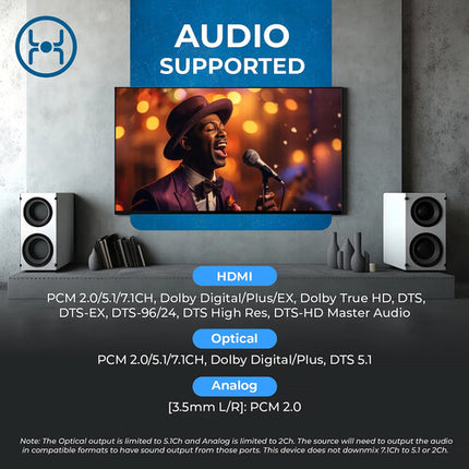 OREI 8K60 4x2 Matriz HDMI con Audio Extract eARC 8K60 UHD 4K120