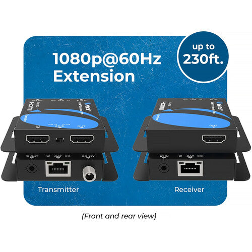 OREI Set Extensor HDMI 1080p con IR PoC y largo alcance 170 pies