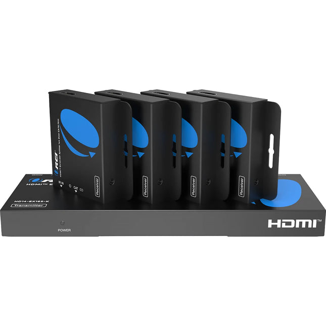 OREI 1x4 HDMI Extensor divisor 4K30 con Transmisor Receptores y Control IR