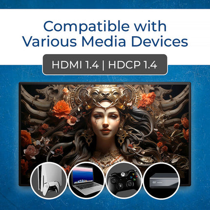 OREI 1x4 HDMI Extensor divisor 4K30 con Transmisor Receptores y Control IR