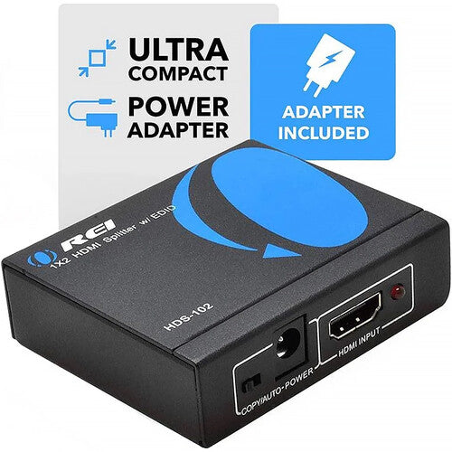 OREI HDS-102 1x2 Divisor HDMI 4K30 1080p120 con Gestión EDID y Soporte 3D