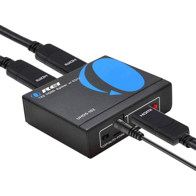 OREI HDS-102 1x2 Divisor HDMI 4K30 1080p120 con Gestión EDID y Soporte 3D