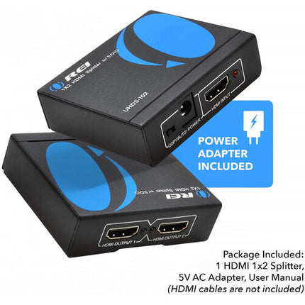 OREI HDS-102 1x2 Divisor HDMI 4K30 1080p120 con Gestión EDID y Soporte 3D