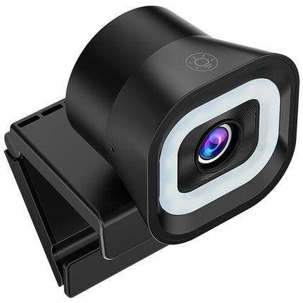 Moertek Webcam 4K 12MP Sensor 3840x2160 30fps con Luz Anular y Control Remoto