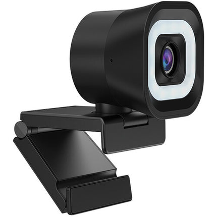 Moertek Webcam 4K 12MP Sensor 3840x2160 30fps con Luz Anular y Control Remoto
