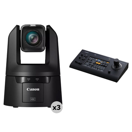 Canon CR-N500 Kit 3 Cámaras PTZ 4K Zoom 15x Controlador RC-IP100