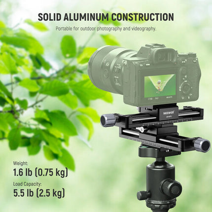 Neewer Pro 4-Way Rail de Enfoque Macro Arca Tipo 3.9" Deslizante