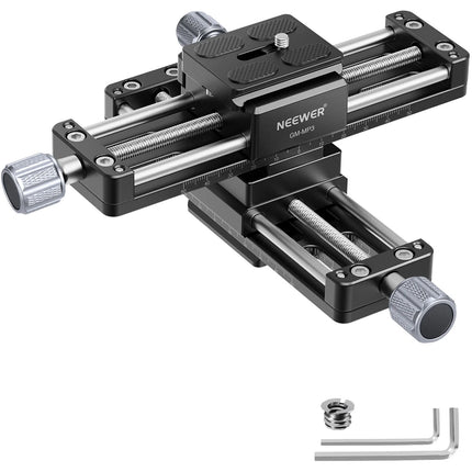 Neewer Pro 4-Way Rail de Enfoque Macro Arca Tipo 3.9" Deslizante