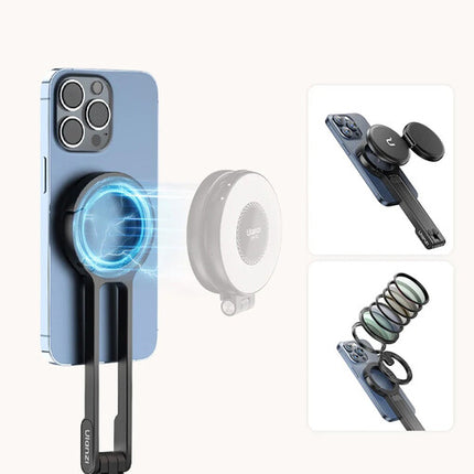 Ulanzi MA30 Trípode de teléfono móvil MagSafe con mosquetón lavanda portátil plegable