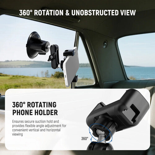 Neewer Soporte de Coche con Ventosa y Brazo Mágico 22 lb 360°