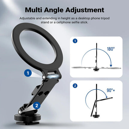 Neewer CA163 Adaptador Magnético para Smartphone con Montura Fría y Capacidad 1.1 lb Negro