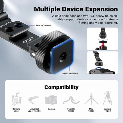 Neewer CA163 Adaptador Magnético para Smartphone con Montura Fría y Capacidad 1.1 lb Negro