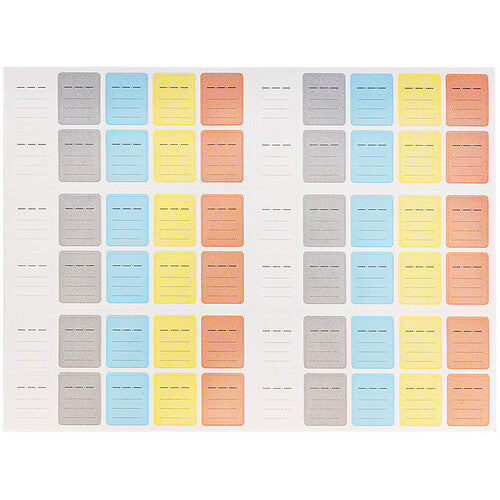 JJC Adhesivos para Tarjetas de Memoria 120 Etiquetas Multicolor Sin Residuo