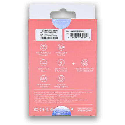 Novachips 660GB Extreme Series Tarjeta de Memoria CFexpress 2.0 Tipo B 1600 MB/s Lectura Escritura