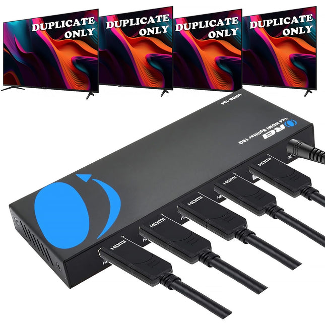 OREI UHDS-104 1x4 Divisor HDMI 4K60 18 Gb/s con Adaptador de Energía