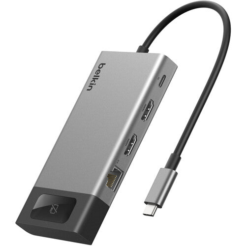 Belkin 8 Puertos Hub USB-C con 2 HDMI 4K 60Hz y 100W PD