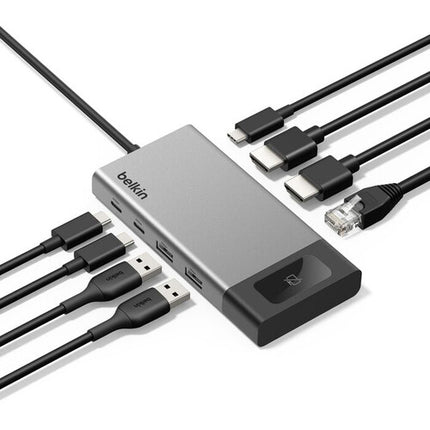 Belkin 8 Puertos Hub USB-C con 2 HDMI 4K 60Hz y 100W PD