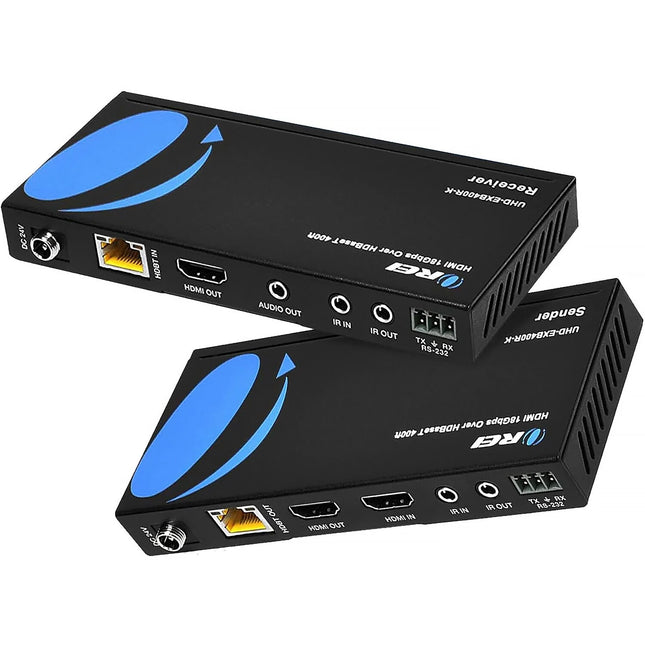 OREI Extensor HDMI 4K UHD sobre HDBaseT 394' con IR CEC y PoC