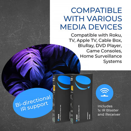 OREI Extensor HDMI 4K UHD sobre HDBaseT 394' con IR CEC y PoC