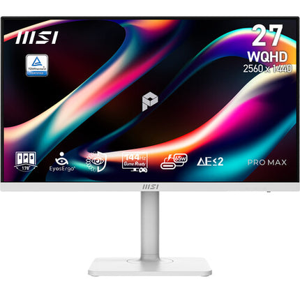 MSI PRO MAX 271QPHW E14 Monitor IPS 27" 1440p HDR 144 Hz USB-C 65W