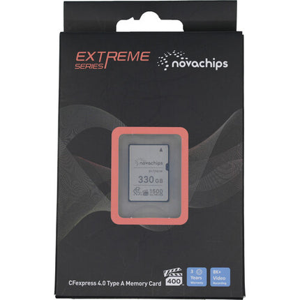 Novachips 330GB CFexpress 4.0 Tipo A Tarjeta de Memoria 1700MBs Lectura 1500MBs Escritura