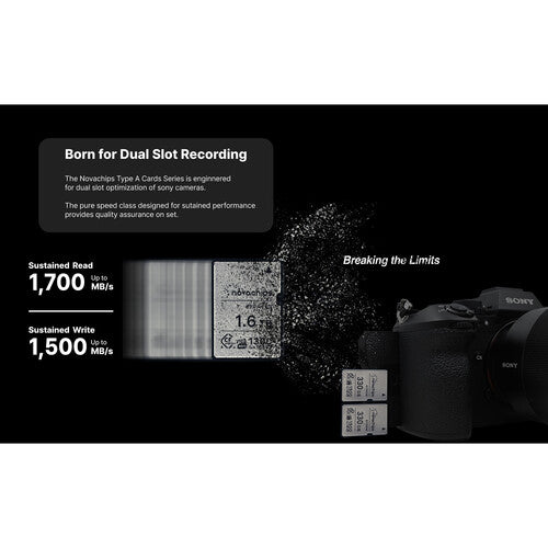 Novachips 400GB CFexpress 4.0 Tipo A Tarjeta de Memoria 1700MB/s Lectura 800MB/s Escritura