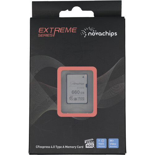 Novachips 660GB Extreme Series Tarjeta de Memoria CFexpress 4.0 Tipo A 1700 MBs lectura 1500 MBs escritura