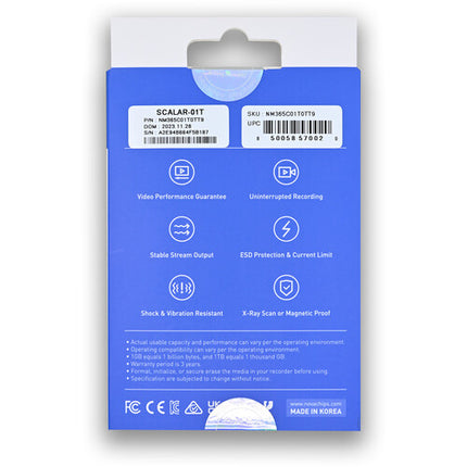 Novachips 1TB Scalar Tarjeta de Memoria CFast 2.0 450MB/s Lectura 400MB/s Escritura