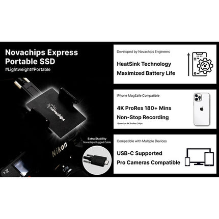 Novachips 1TB Express SSD portátil USB-C 3.2 Gen 2x2 1800MB/s lectura 1700MB/s escritura