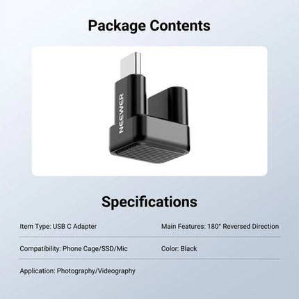Neewer PS017 Adaptador USB-C 180 Grados 240W Carga Rápida 8K