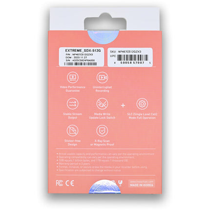 Novachips 512GB Extreme Tarjeta de Memoria SDXC UHS-II 280MBs