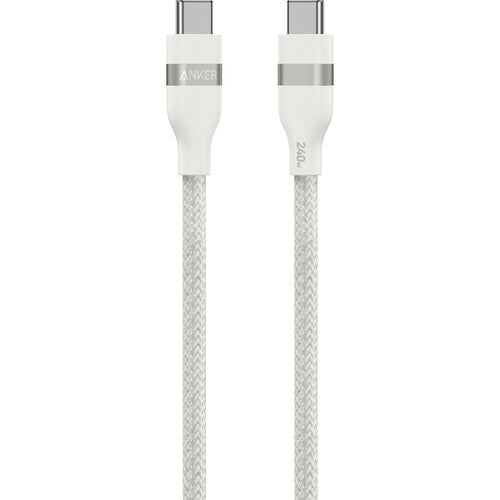Anker Upcycled-Braided Cable USB-C 240W 3 pies Blanco resistente y certificado