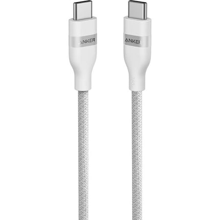 Anker Upcycled-Braided Cable USB-C 240W 3 pies Blanco resistente y certificado