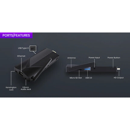 Azulle Access Pro Mini PC Stick Windows 10 IoT Intel N100 8GB RAM 128GB eMMC