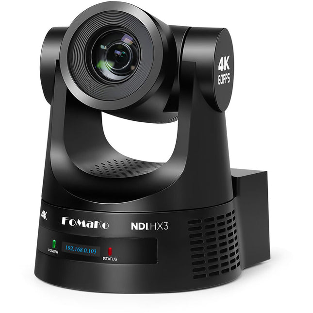 FoMaKo K600N Cámara PTZ NDI AI con Zoom Óptico 20x 4K60 UHD