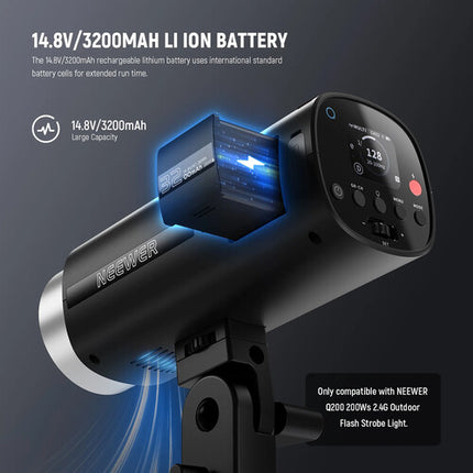 Neewer NB-Q200 Batería de Litio 14.8V 3200mAh para Flash Q200