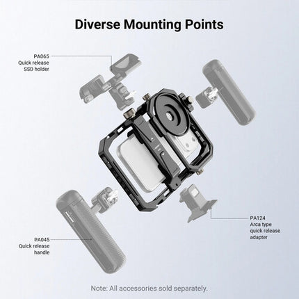 Neewer Universal Phone Cage soporte para móvil 1.7-3.3" con adaptador 17 37 y 67mm