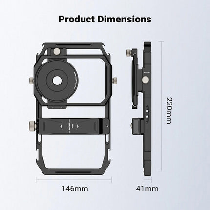 Neewer Universal Phone Cage soporte para móvil 1.7-3.3" con adaptador 17 37 y 67mm