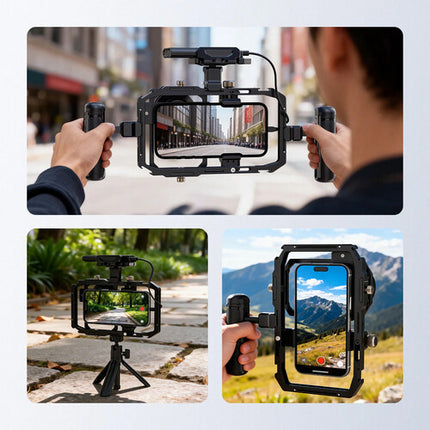 Neewer Universal Phone Cage soporte para móvil 1.7-3.3" con adaptador 17 37 y 67mm