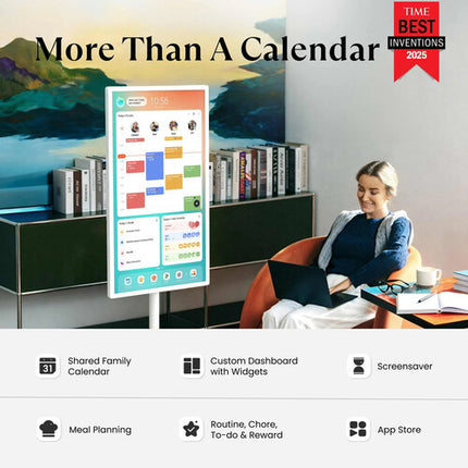 Cozyla 32" Calendar+ Go 4K Monitor 2160p Vertical con Webcam y Control Remoto