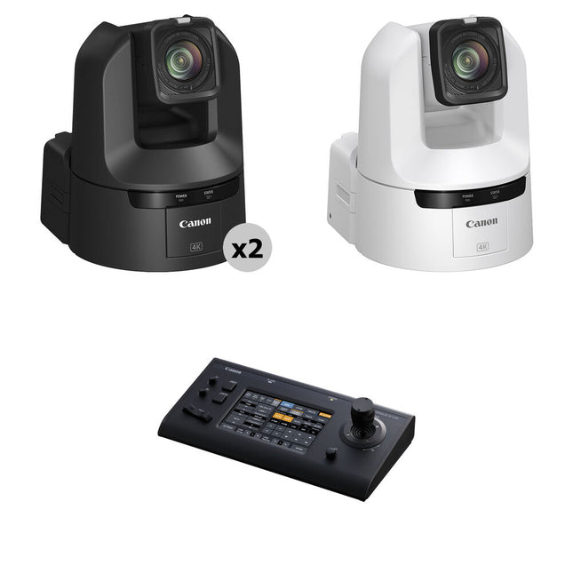 Canon CR-N400 Kit 3 cámaras PTZ 4K 20x Zoom controlador RC-IP1000