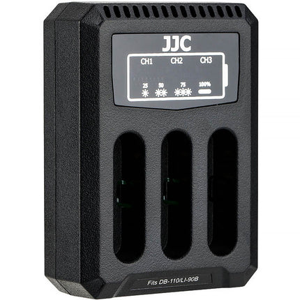 Cargador múltiple JJC USB-A para tres baterías con indicador LED