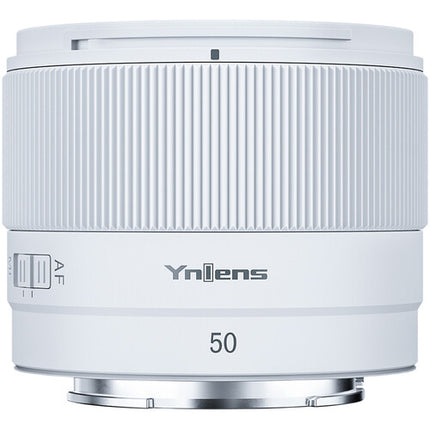 Yongnuo 50mm f1.8S DA Objetivo para Sony E Blanco con Motor Ultrasilencioso y Apertura f1.8