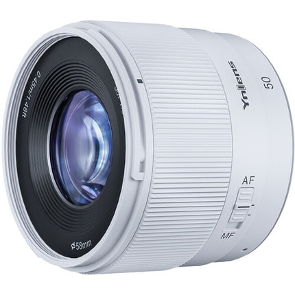 Yongnuo 50mm f1.8S DA Objetivo para Sony E Blanco con Motor Ultrasilencioso y Apertura f1.8