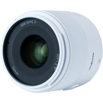 Yongnuo 50mm f1.8S DA Objetivo para Sony E Blanco con Motor Ultrasilencioso y Apertura f1.8